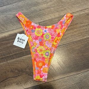 Kulani Kinis - High Leg Vintage Bikini Bottom - Sunny Sangria